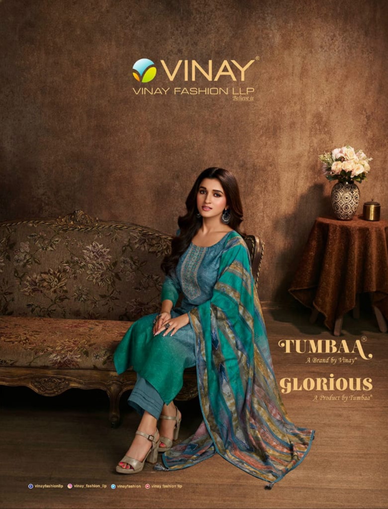 vinay fashion Tumbaa glorious machlin gorgeous look top bottom with dupatta catalog