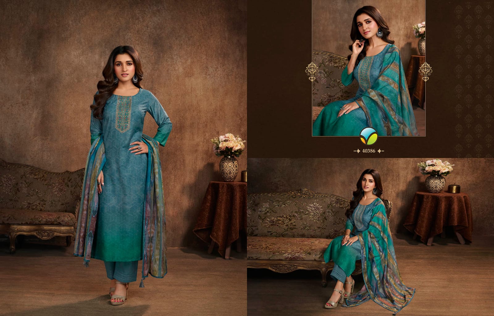 vinay fashion Tumbaa glorious machlin gorgeous look top bottom with dupatta catalog