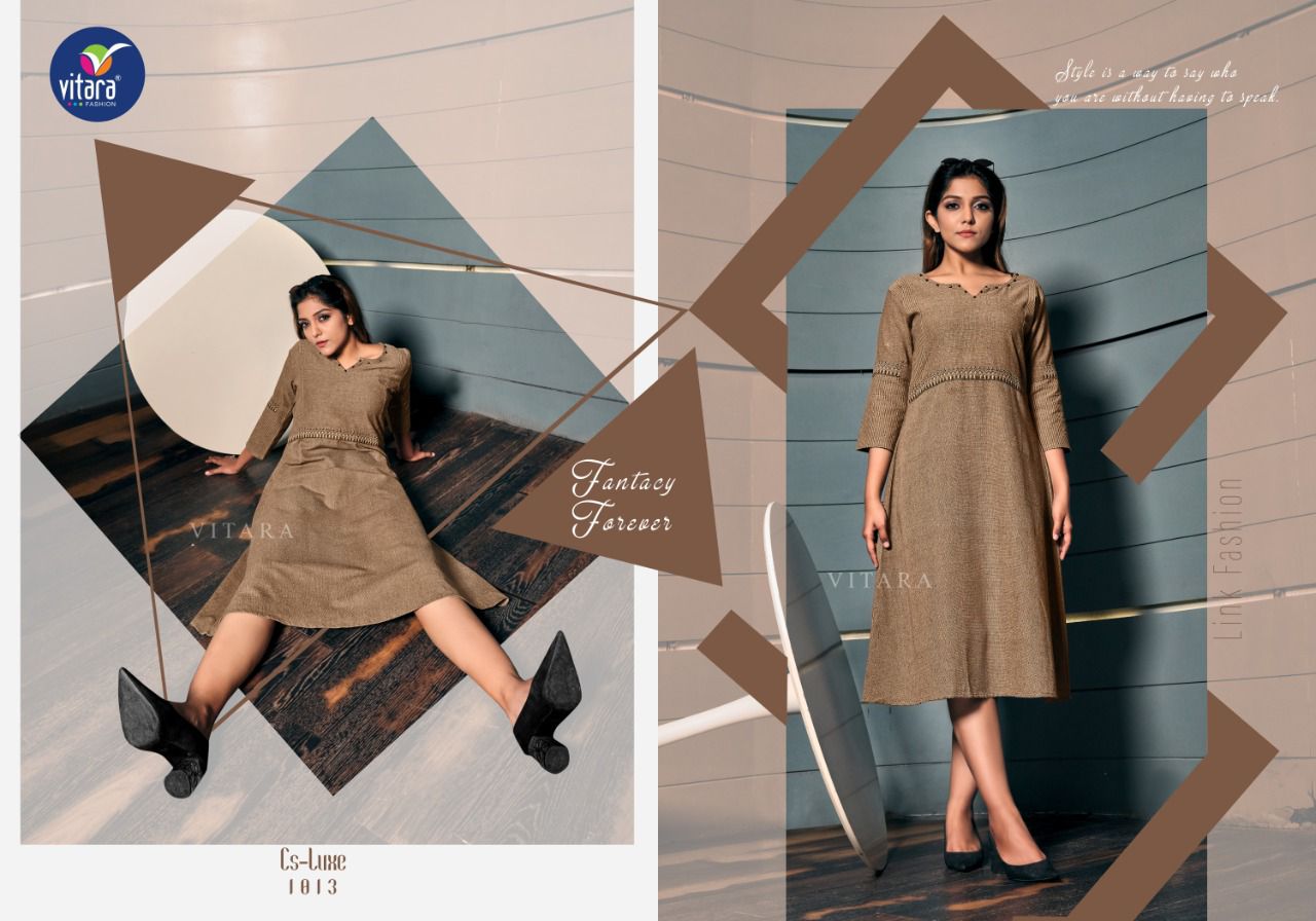 vitara fashion olivia khadi cotton innovaive style kurti catalog