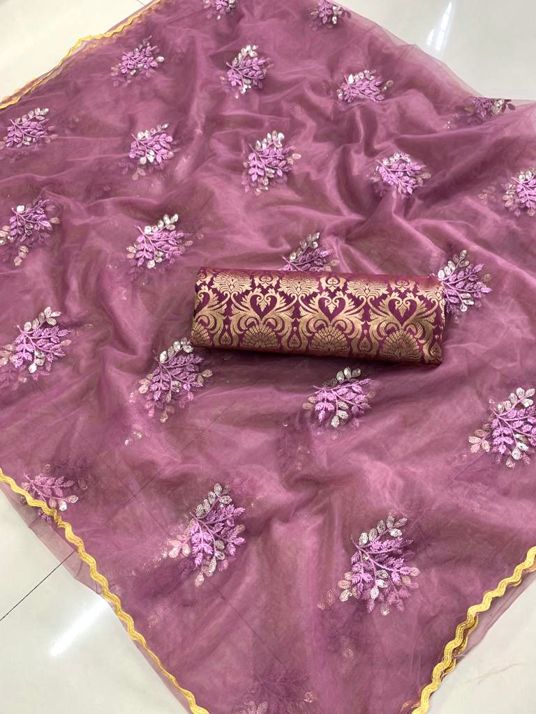 vivera international peri net decent look saree single