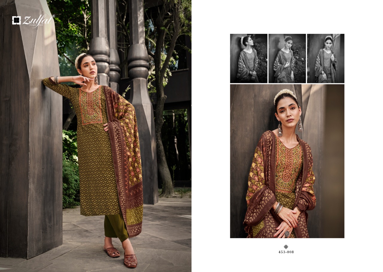 zulfat designer suit amanda cotton authentic fabric salwar suit catalog