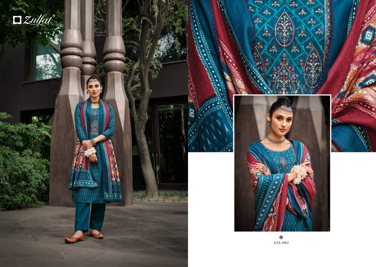 zulfat designer suit amanda cotton authentic fabric salwar suit catalog