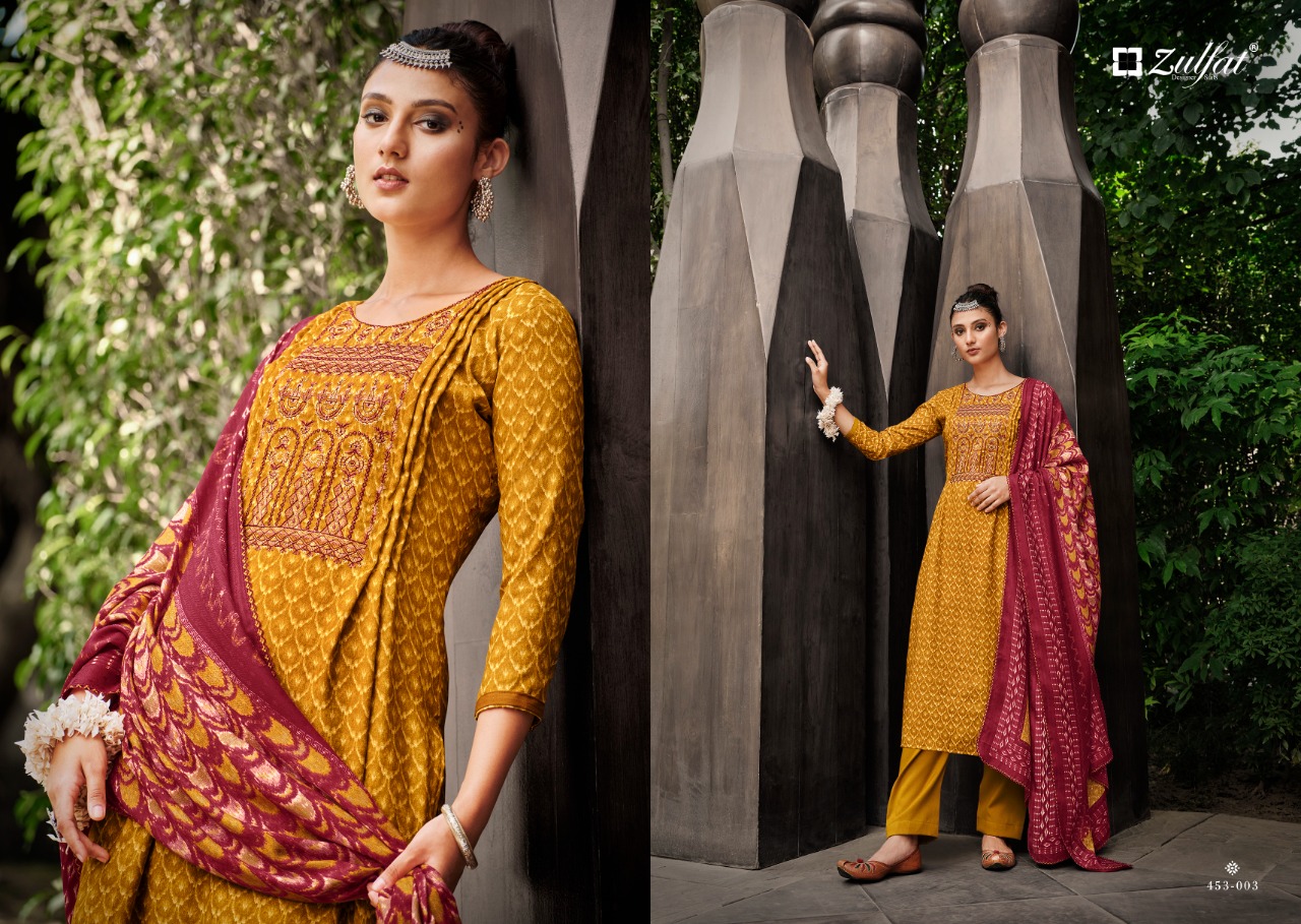 zulfat designer suit amanda cotton authentic fabric salwar suit catalog