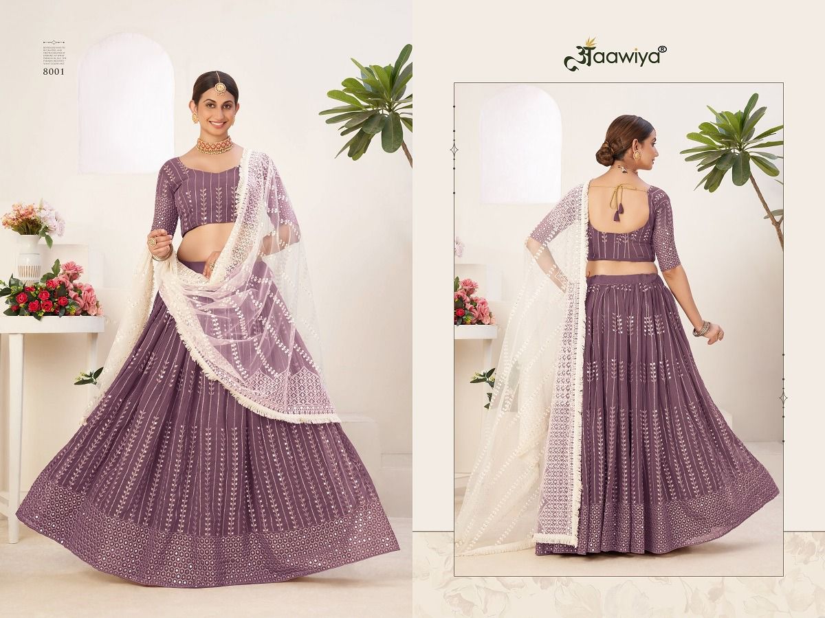 aawiya official siya vol 1 georgette Innovative look lehenga choli catalog