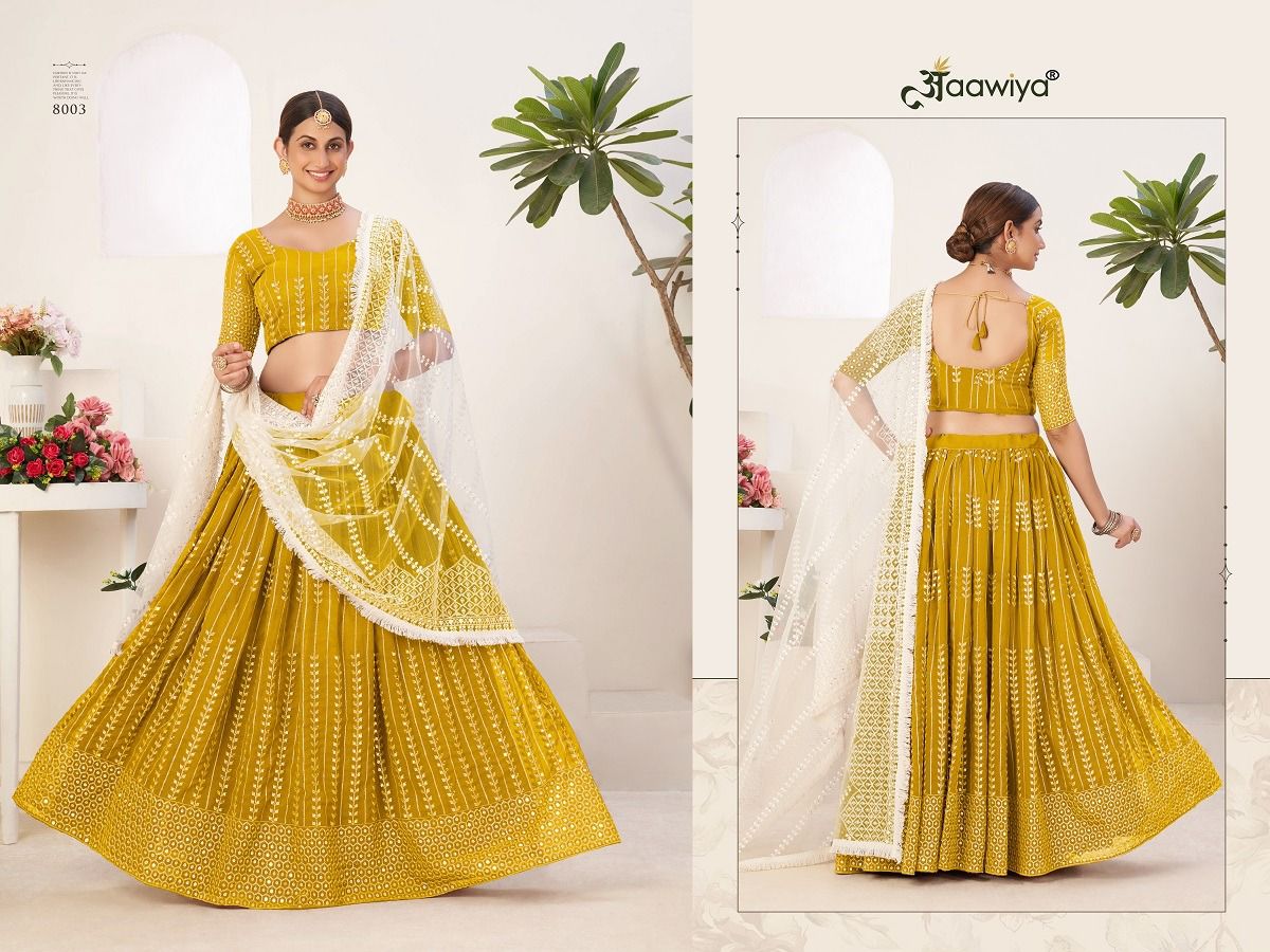 aawiya official siya vol 1 georgette Innovative look lehenga choli catalog