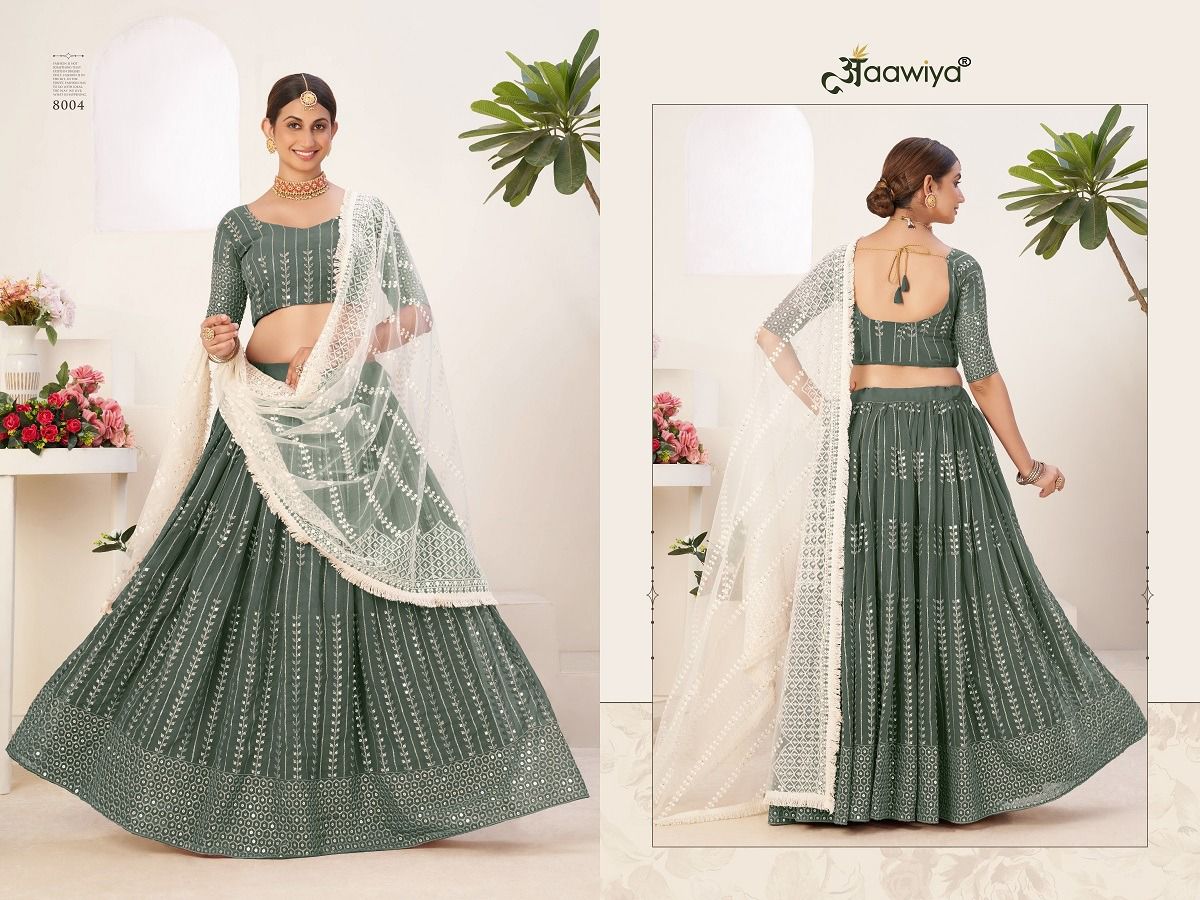 aawiya official siya vol 1 georgette Innovative look lehenga choli catalog