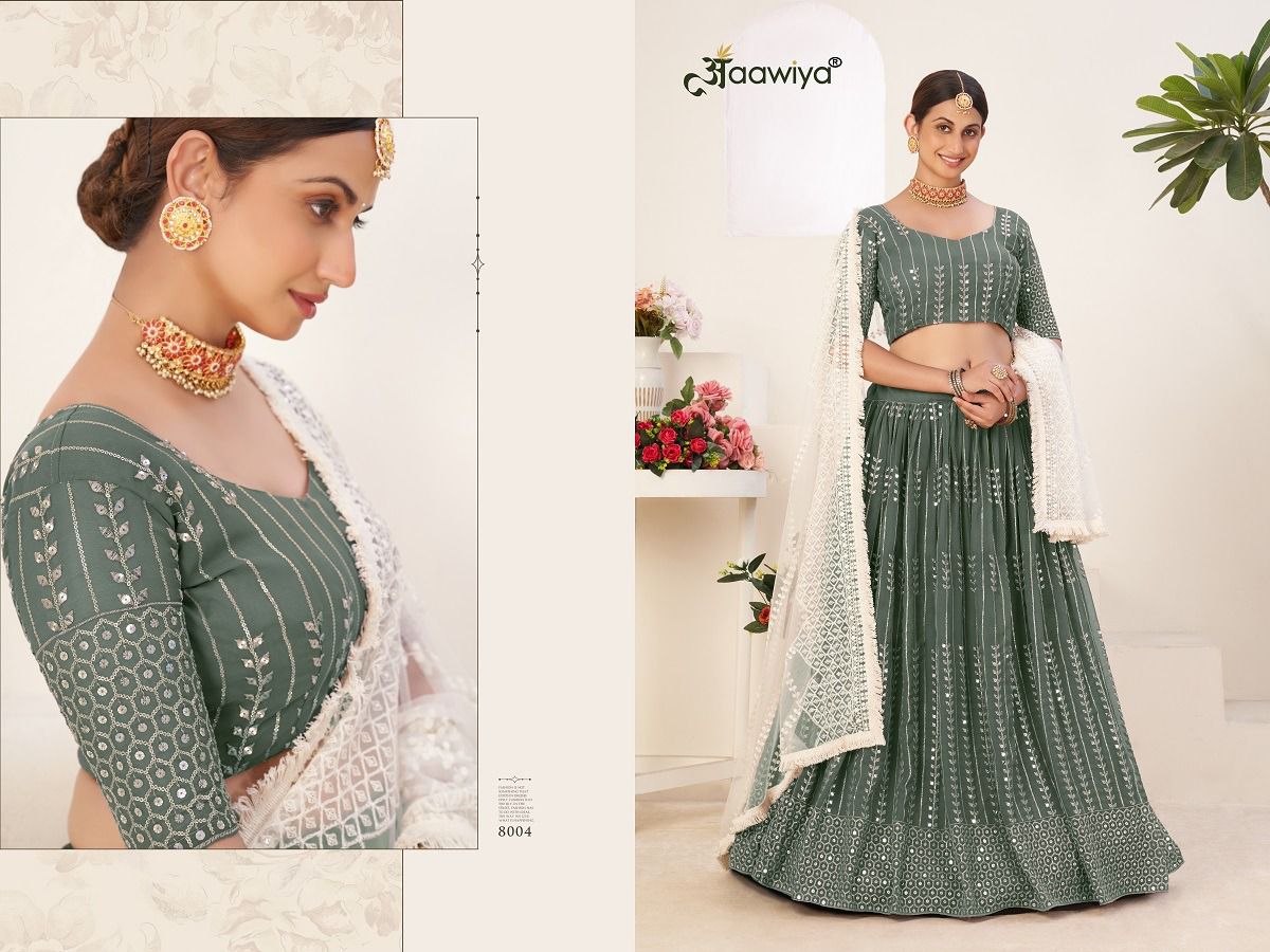 aawiya official siya vol 1 georgette Innovative look lehenga choli catalog