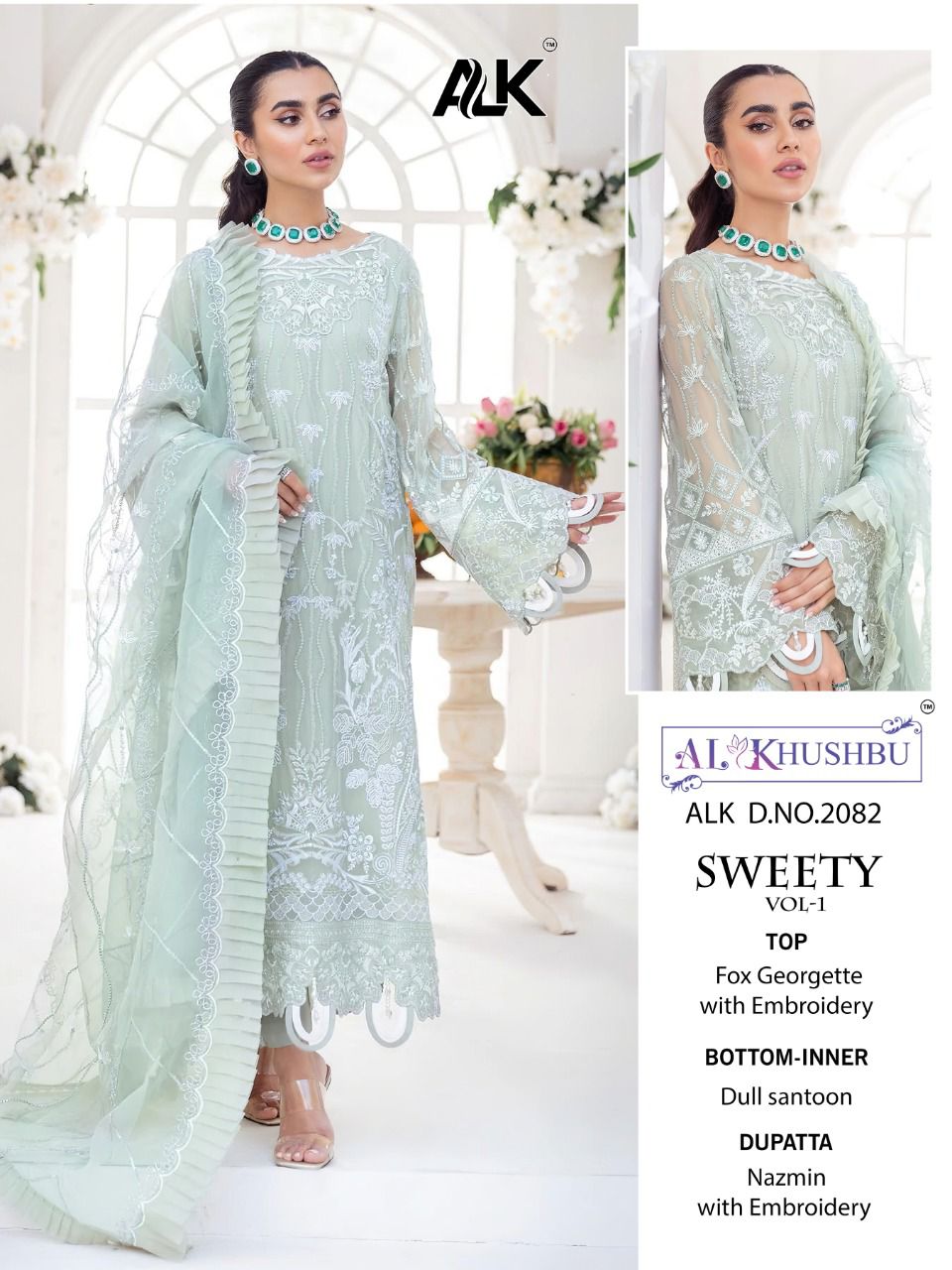 al khushbu sweety vol 1 georgette regal llok salwar suit catalog