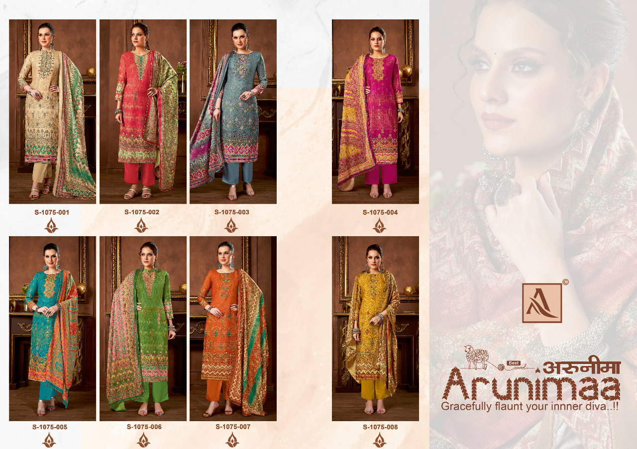 alok suit arunimaa pashmina exclusive print salwar suit catalog