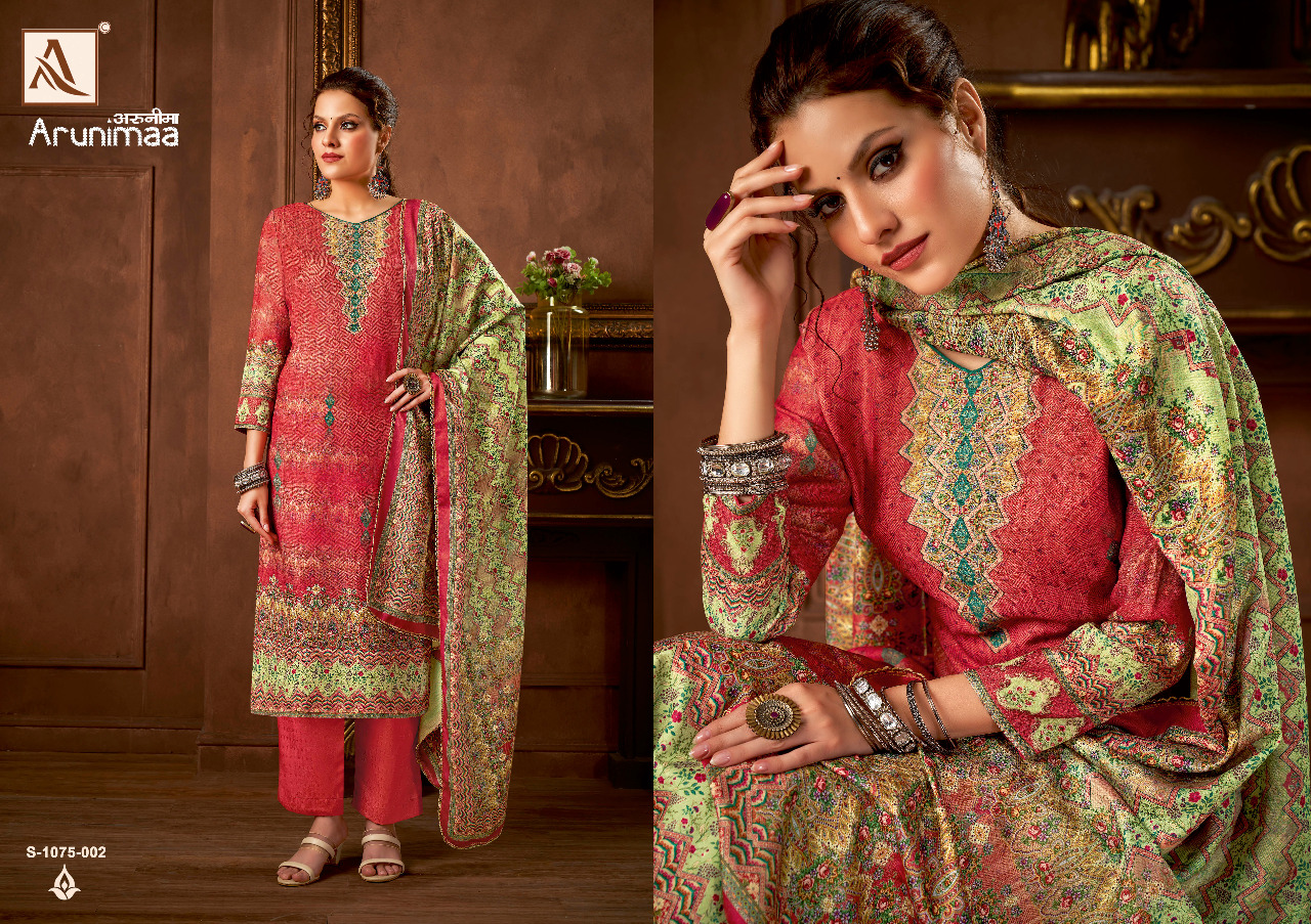 alok suit arunimaa pashmina exclusive print salwar suit catalog