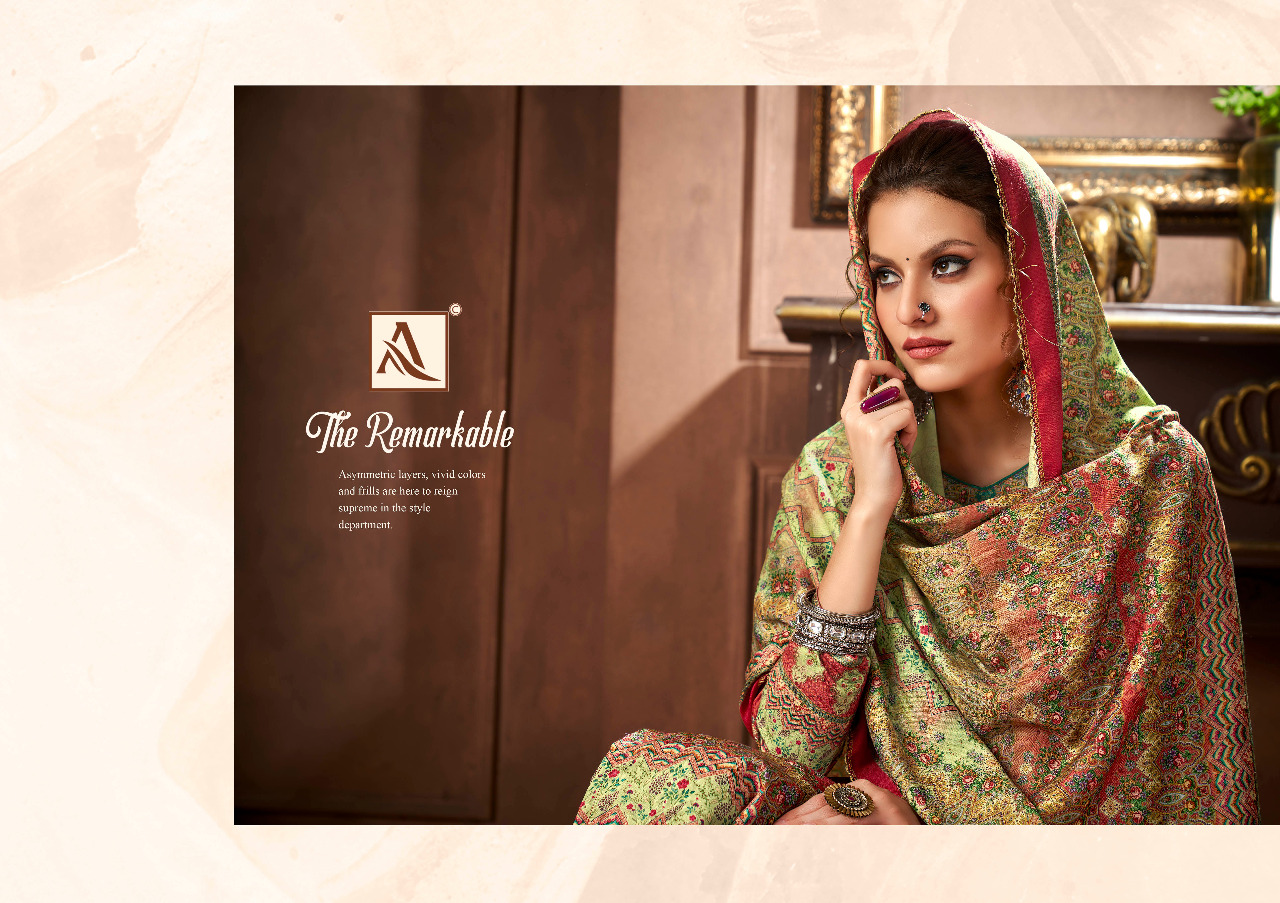 alok suit arunimaa pashmina exclusive print salwar suit catalog