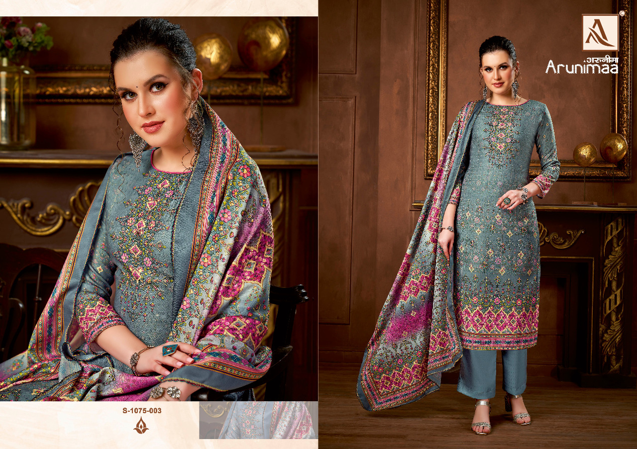 alok suit arunimaa pashmina exclusive print salwar suit catalog