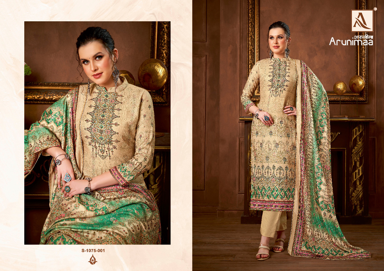 alok suit arunimaa pashmina exclusive print salwar suit catalog