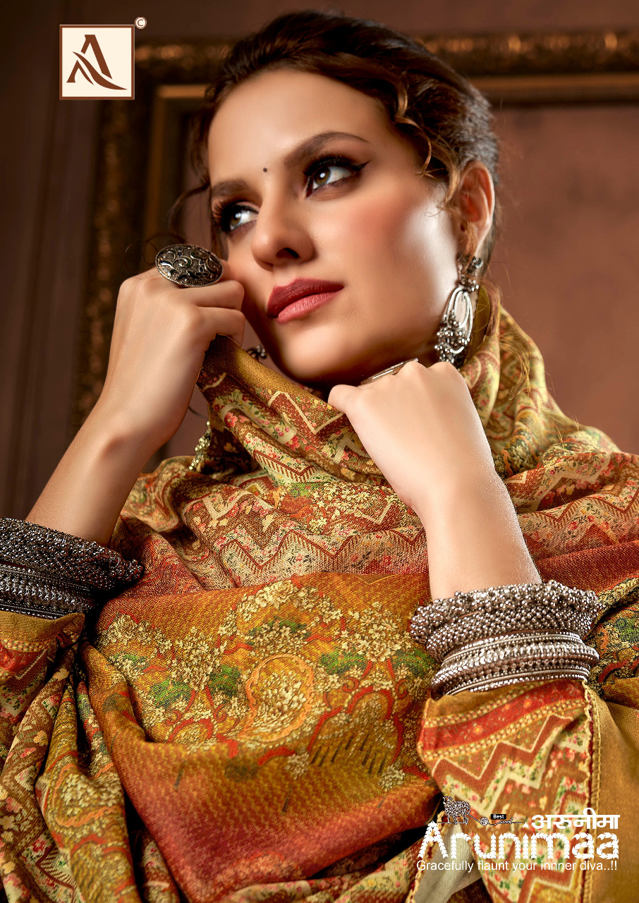 alok suit arunimaa pashmina exclusive print salwar suit catalog