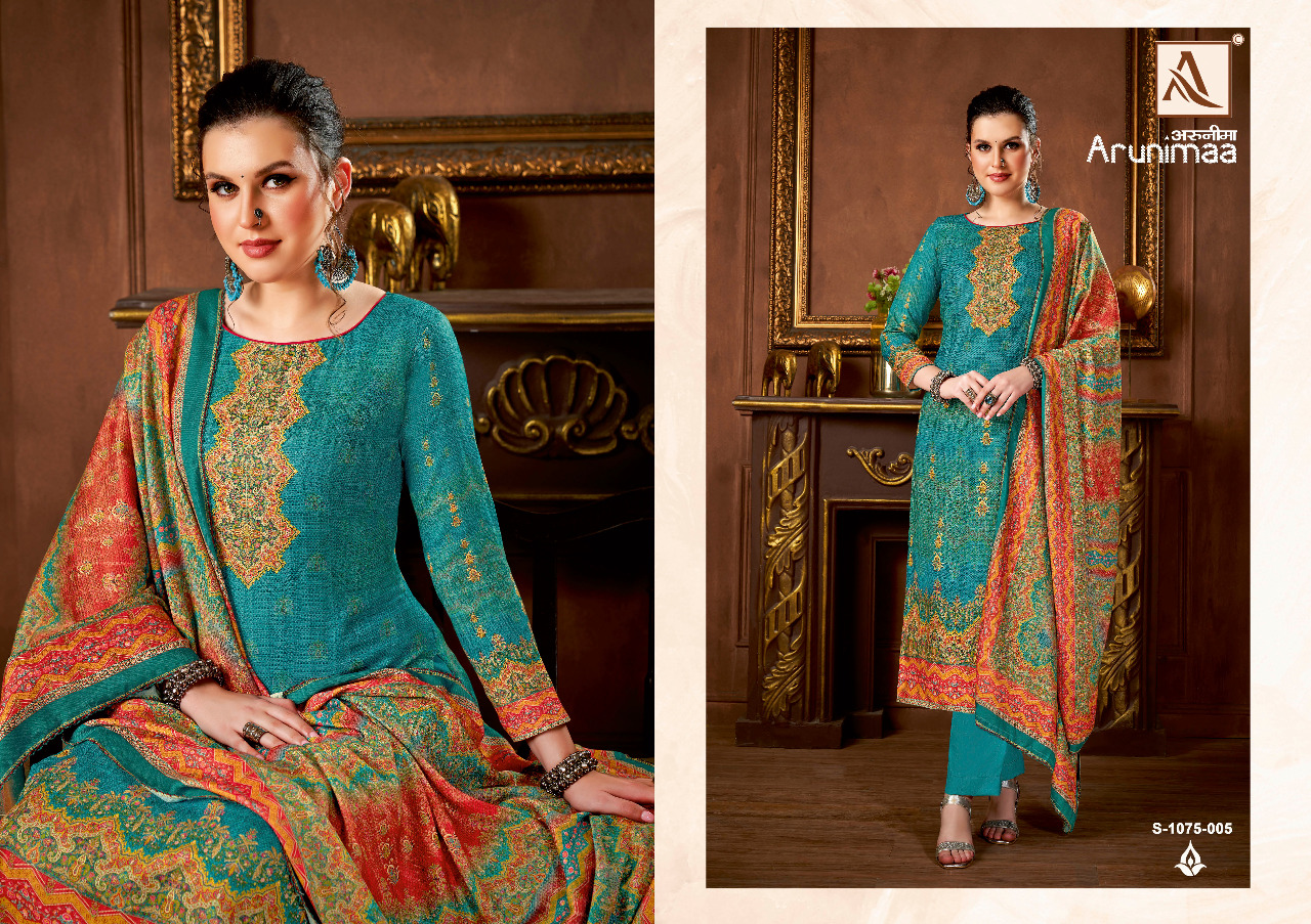 alok suit arunimaa pashmina exclusive print salwar suit catalog