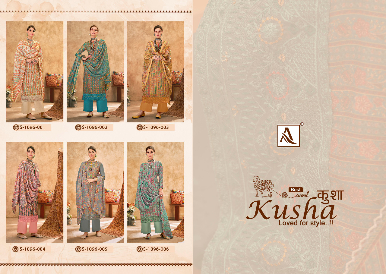 alok suit kusha pashmina exclusive print salwar suit catalog