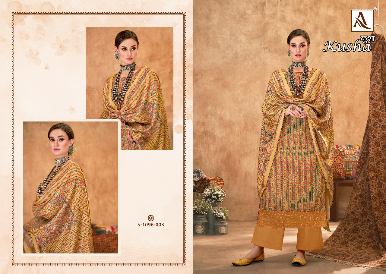 alok suit kusha pashmina exclusive print salwar suit catalog