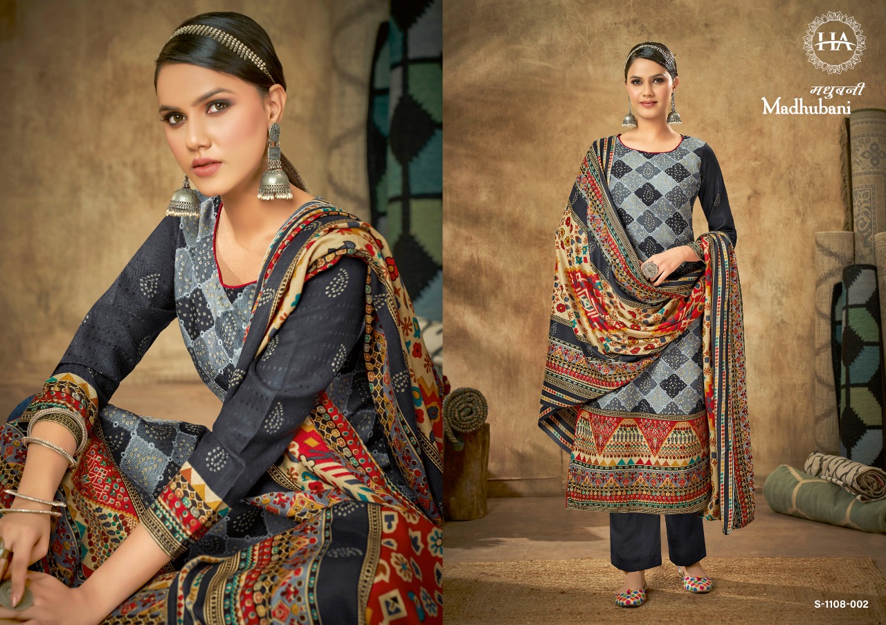 alok suit madhubani pashmina gorgeous look salwar suit catalog