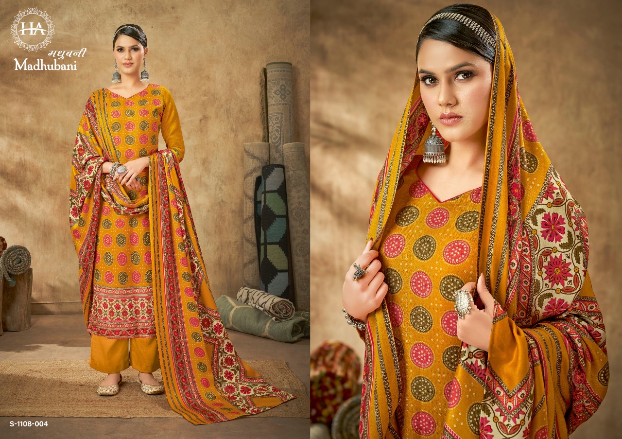 alok suit madhubani pashmina gorgeous look salwar suit catalog