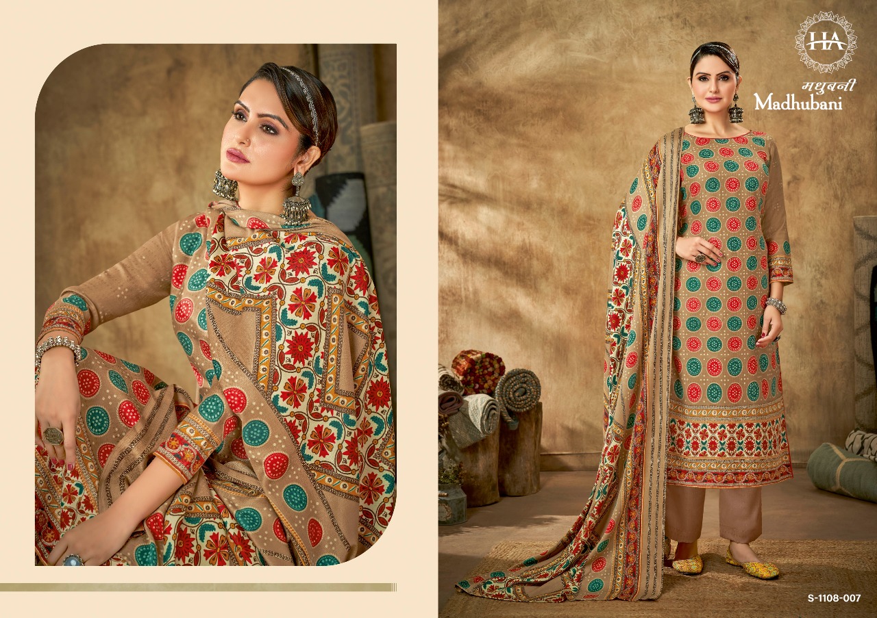 alok suit madhubani pashmina gorgeous look salwar suit catalog