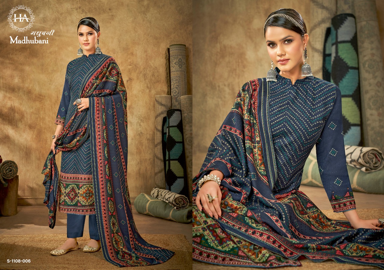 alok suit madhubani pashmina gorgeous look salwar suit catalog