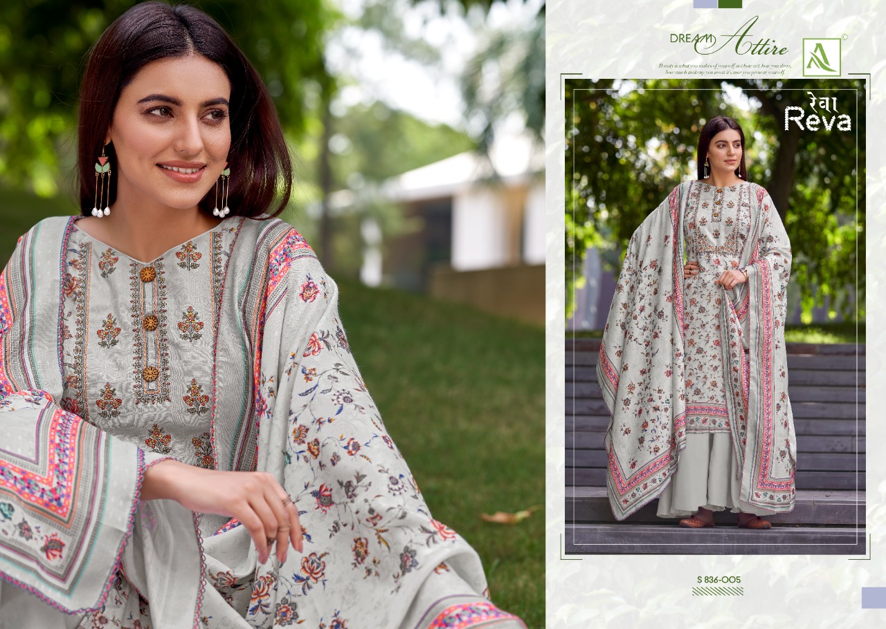 alok suit reva pashmina exclusive print salwar suit catalog