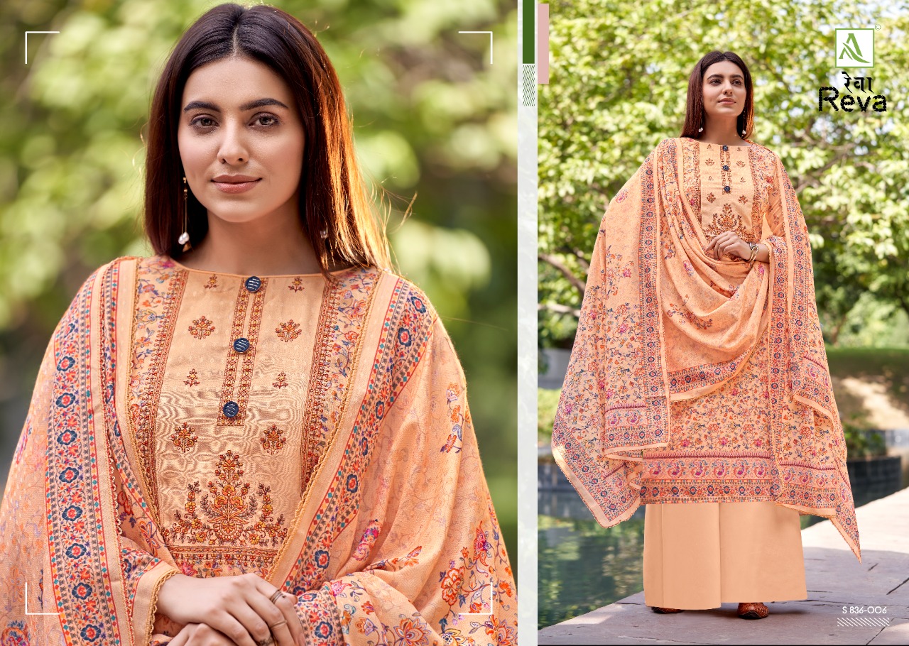 alok suit reva pashmina exclusive print salwar suit catalog