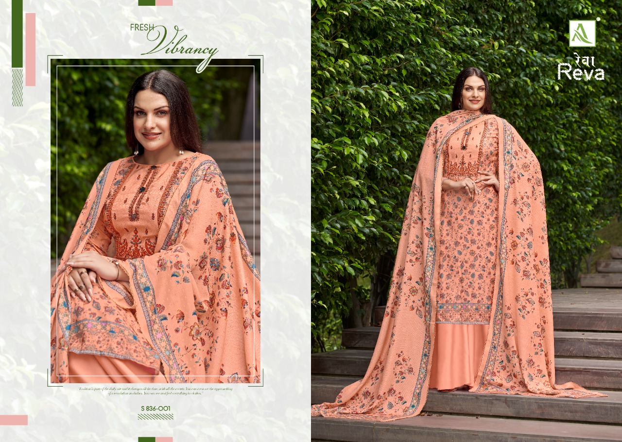 alok suit reva pashmina exclusive print salwar suit catalog