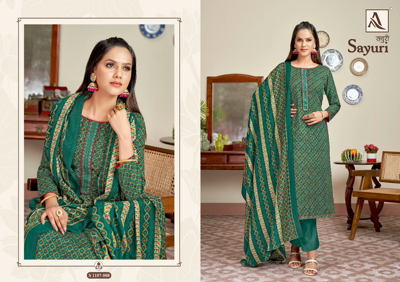 alok suit sayuri pashmina attractive look salwar suit catalog