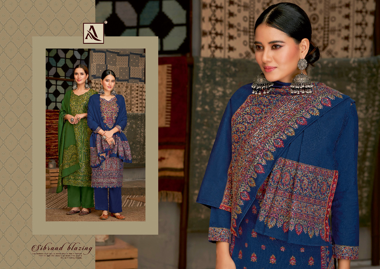 alok suit tushikaa pashmina graceful look salwar suit catalog