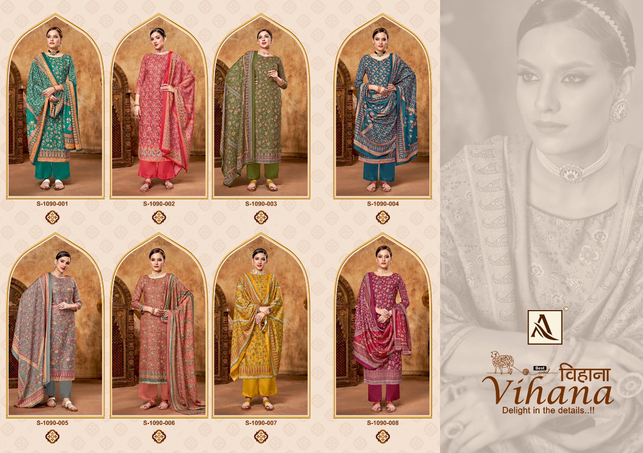 alok suit vihana pashmina elegant salwar suit catalog