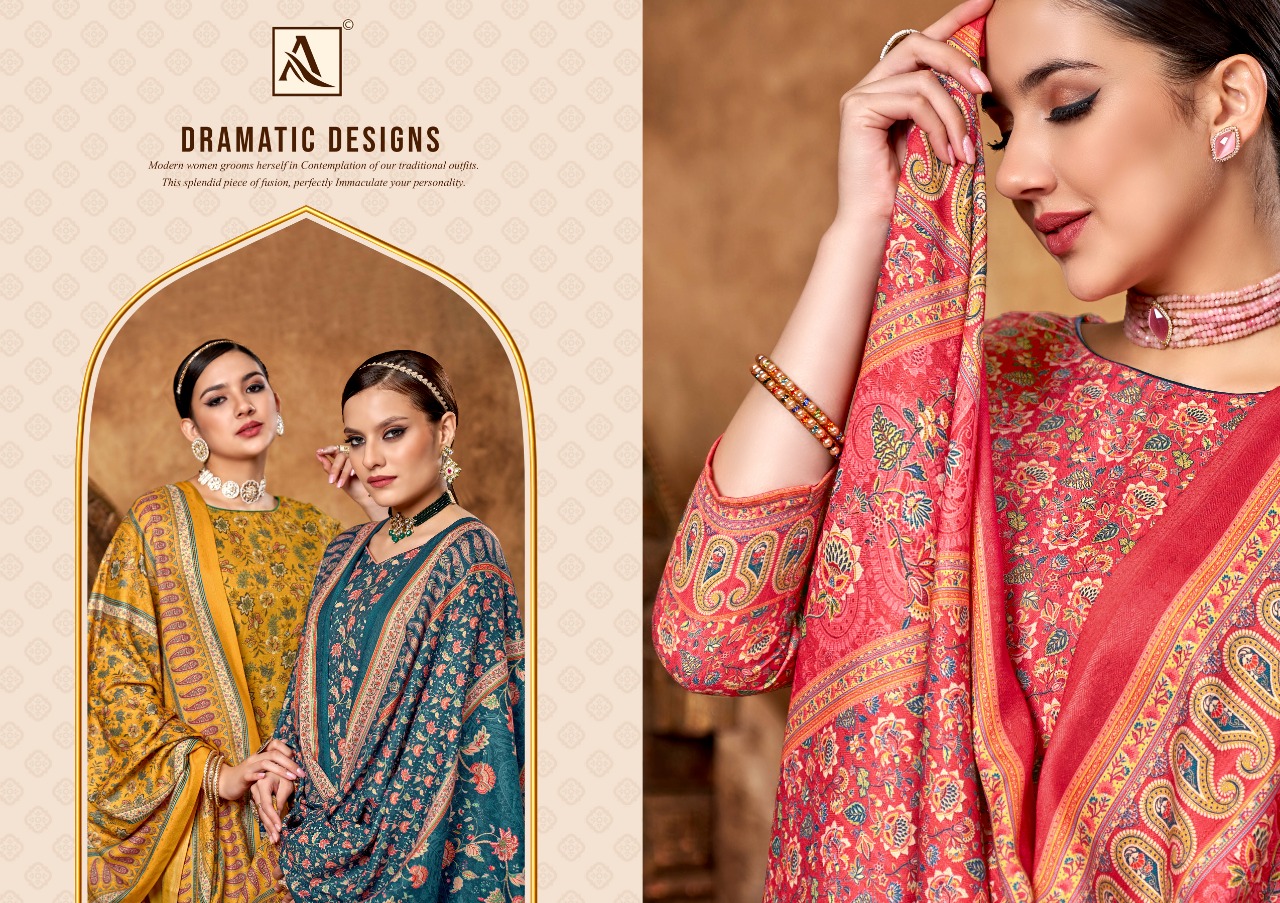 alok suit vihana pashmina elegant salwar suit catalog