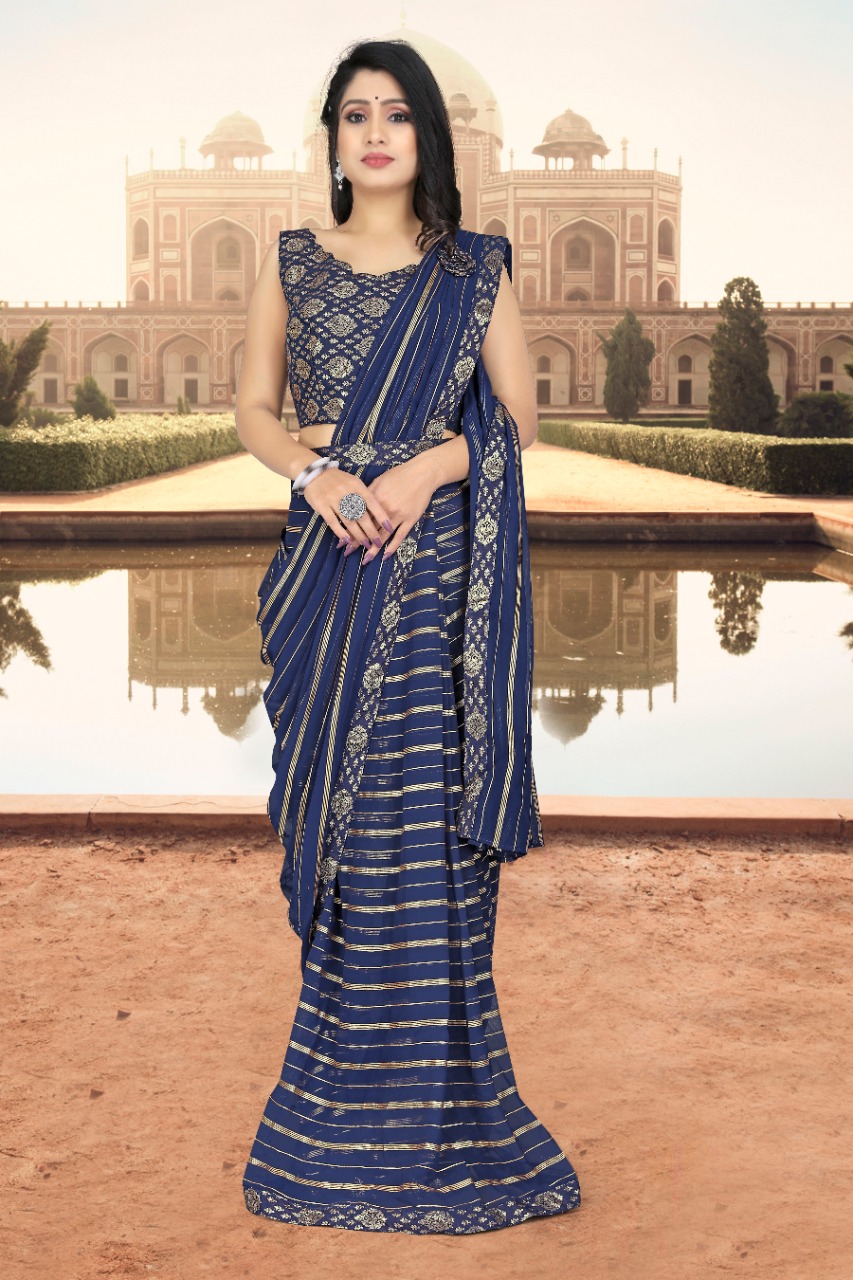 amoha trenza Design No 1016076 georgette innovative style Saree catalog