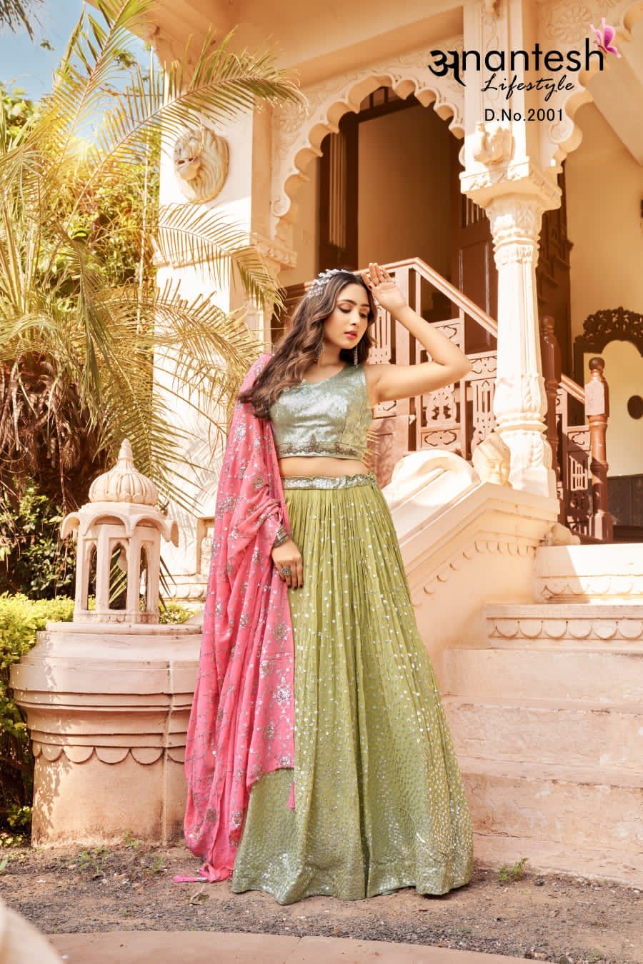 anantesh lifestyle crop top lehenga vol 1  fancy innovative look lehngha catalog