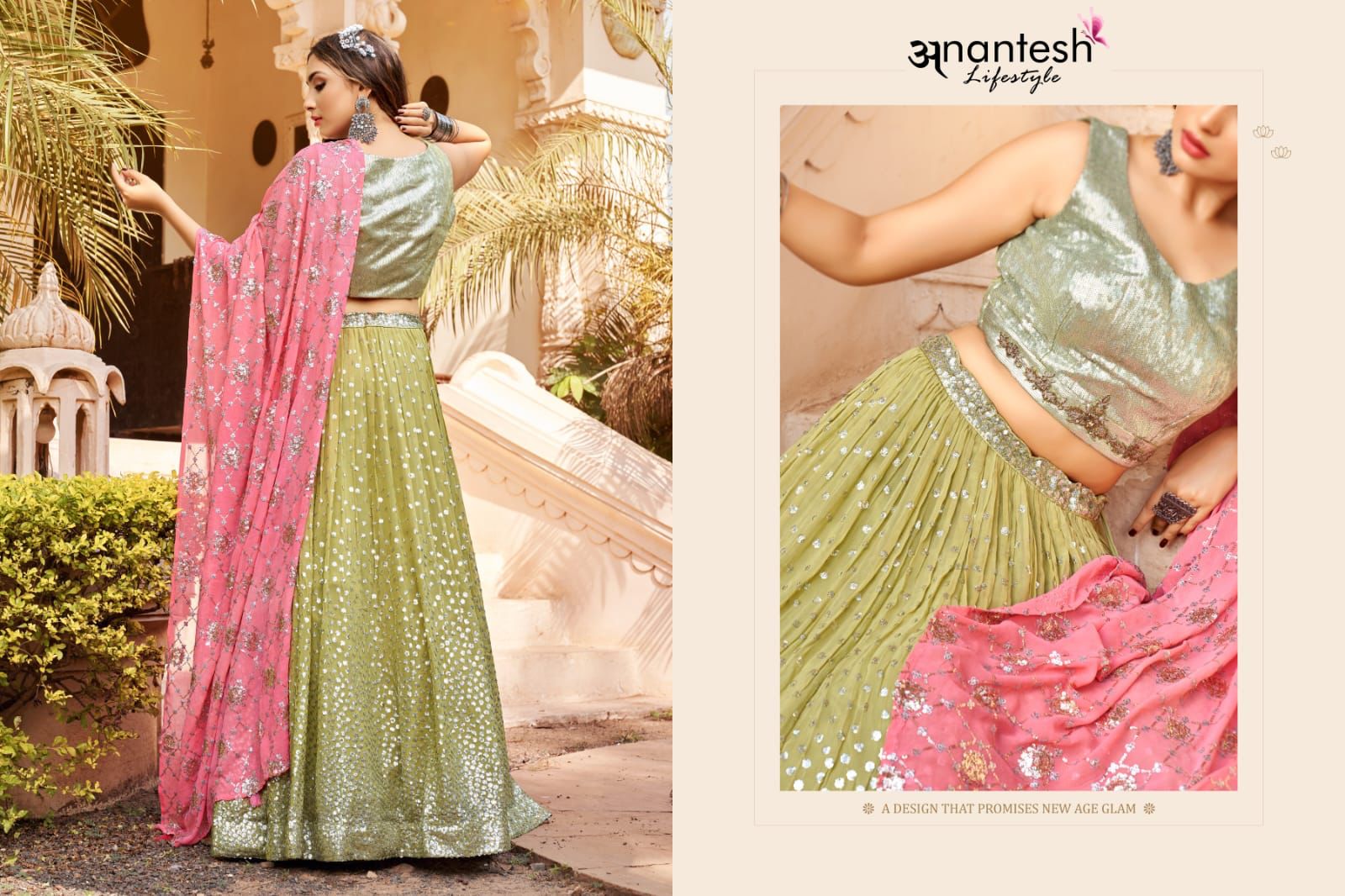 anantesh lifestyle crop top lehenga vol 1  fancy innovative look lehngha catalog