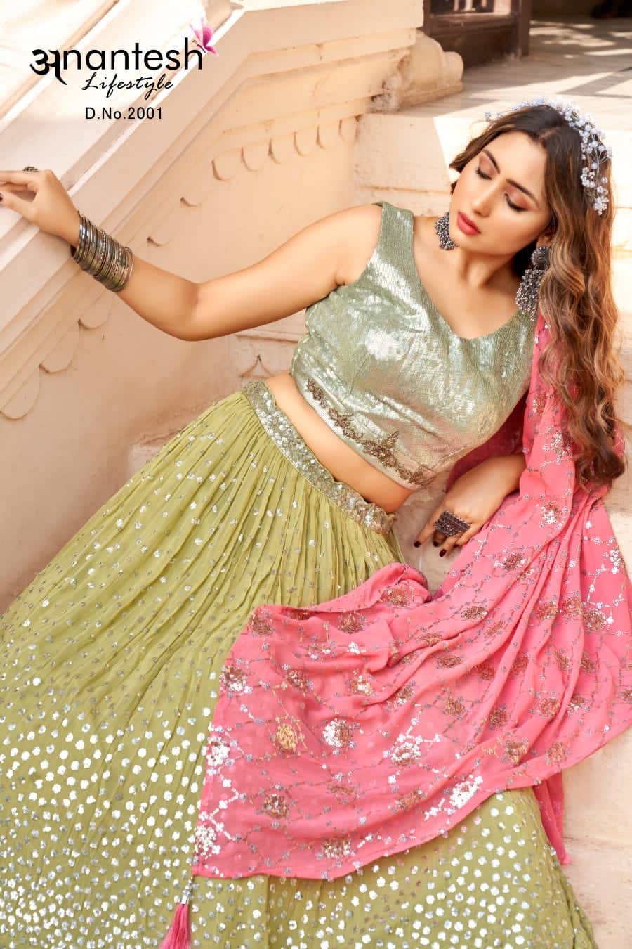 anantesh lifestyle crop top lehenga vol 1  fancy innovative look lehngha catalog