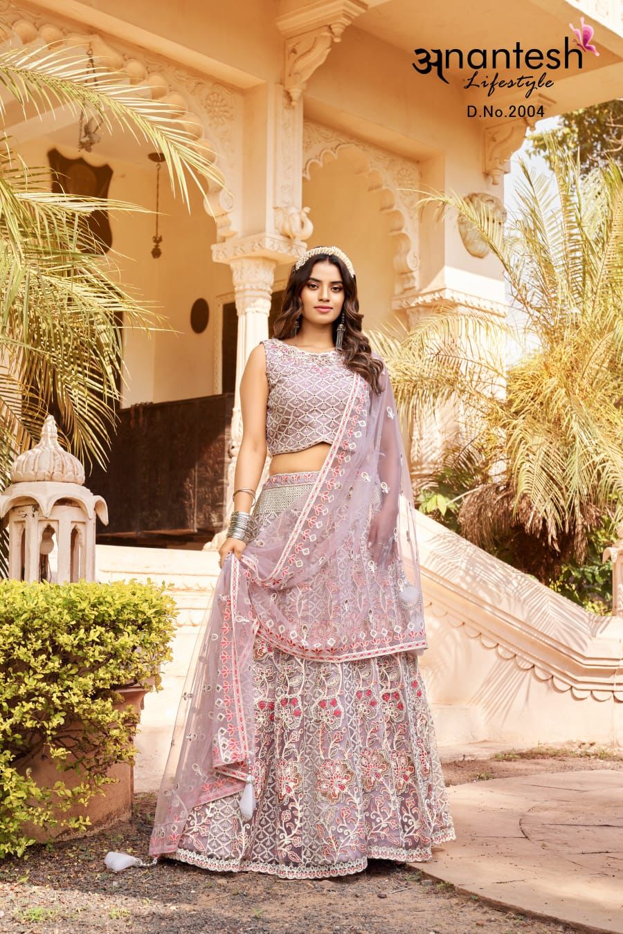 anantesh lifestyle crop top lehenga vol 2 net innovative look lehngha catalog