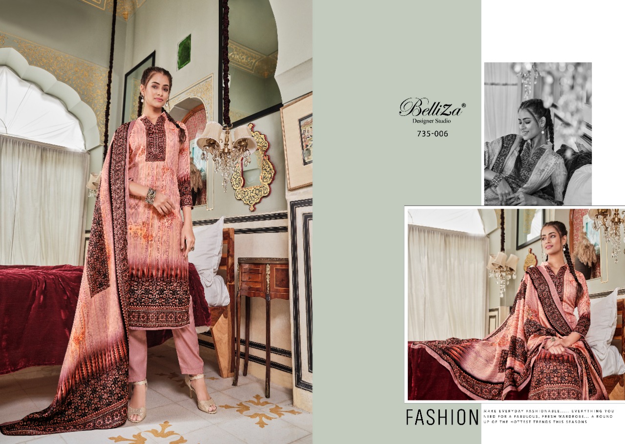 belliza designer studio nisarg psahmina exclusive print salwar suit catalog