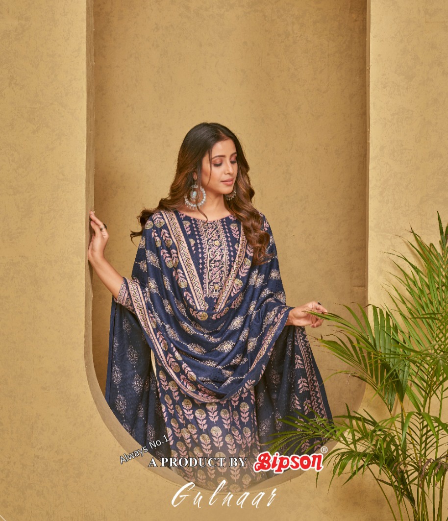 bipson gulnaar pashmina catchy look salwar suit catalog