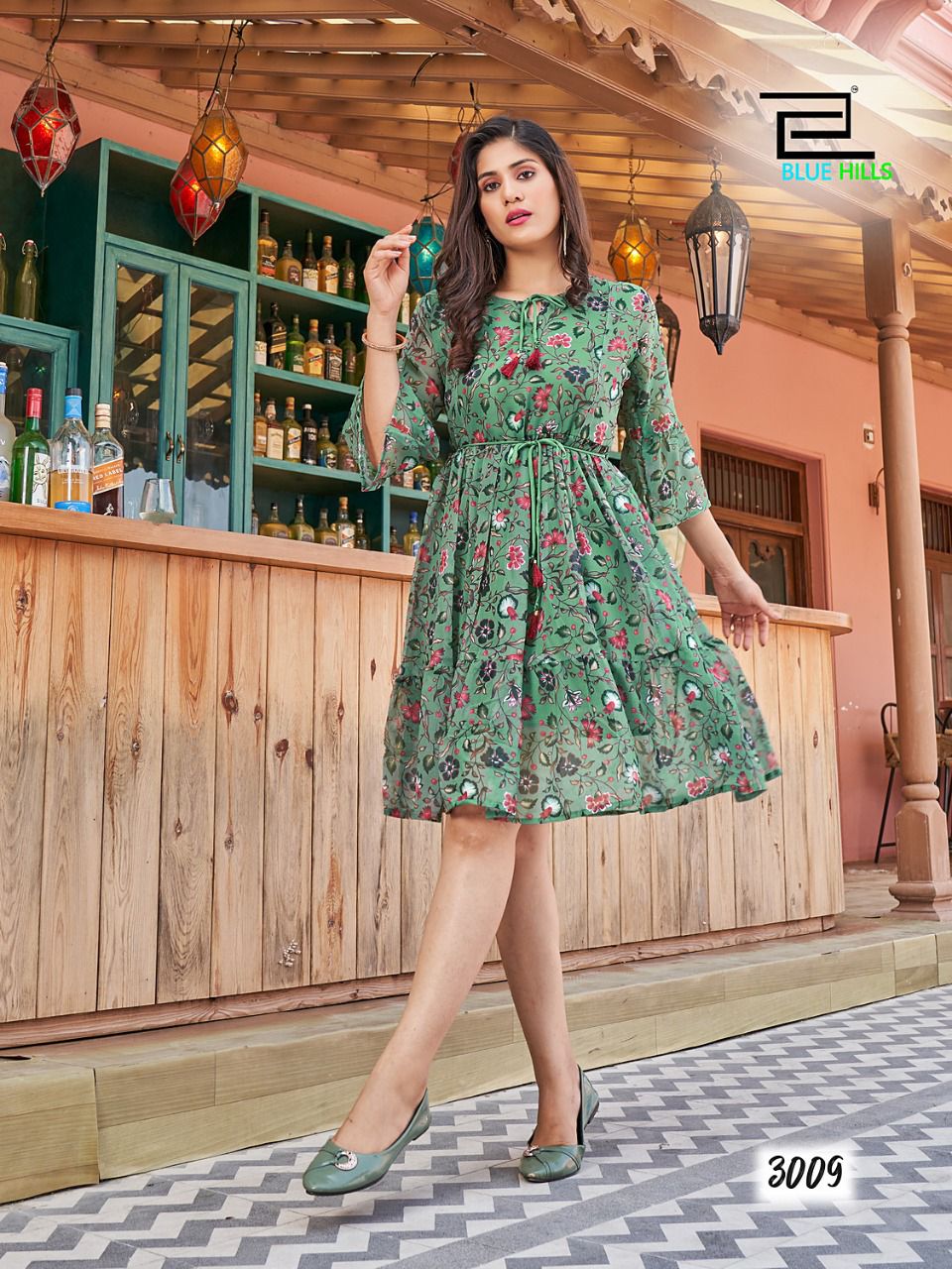 blue hills charming vol 3 georgette exclusive pint kurti catalog