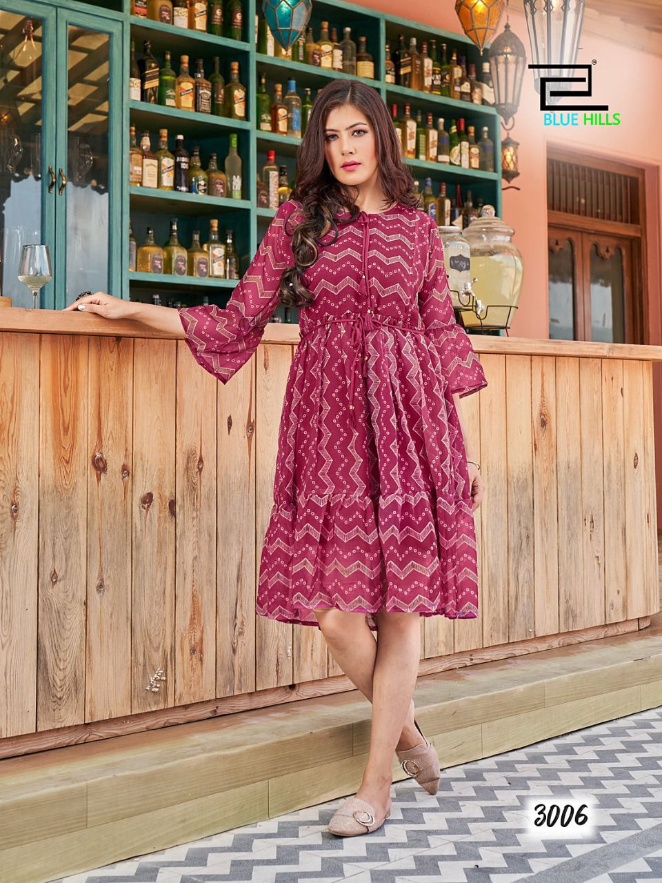 blue hills charming vol 3 georgette exclusive pint kurti catalog