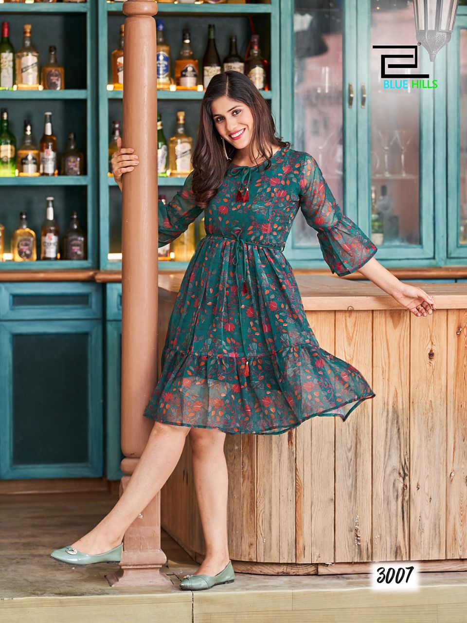 blue hills charming vol 3 georgette exclusive pint kurti catalog