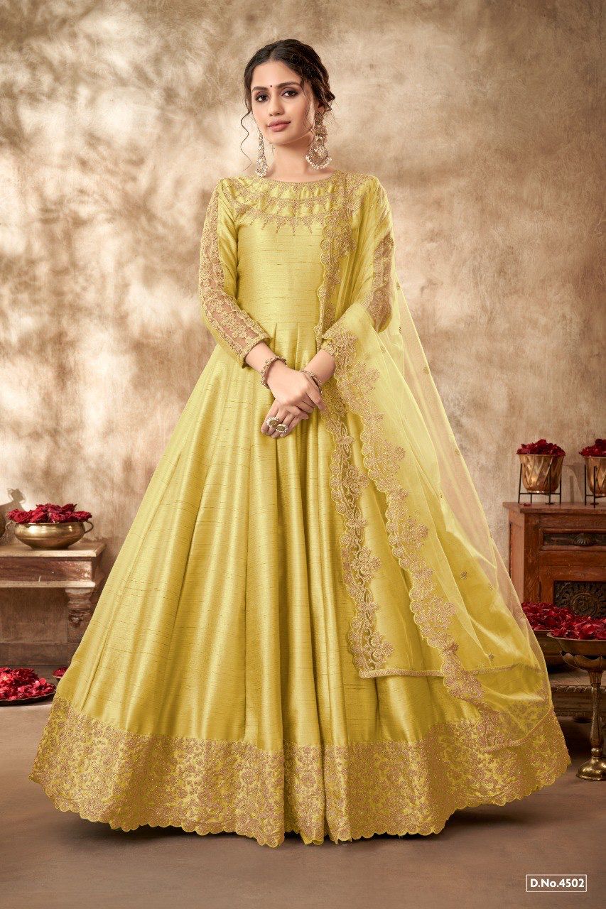 dani aanaya vol 145 series 4500 silk new and modern style salwar suit catalog