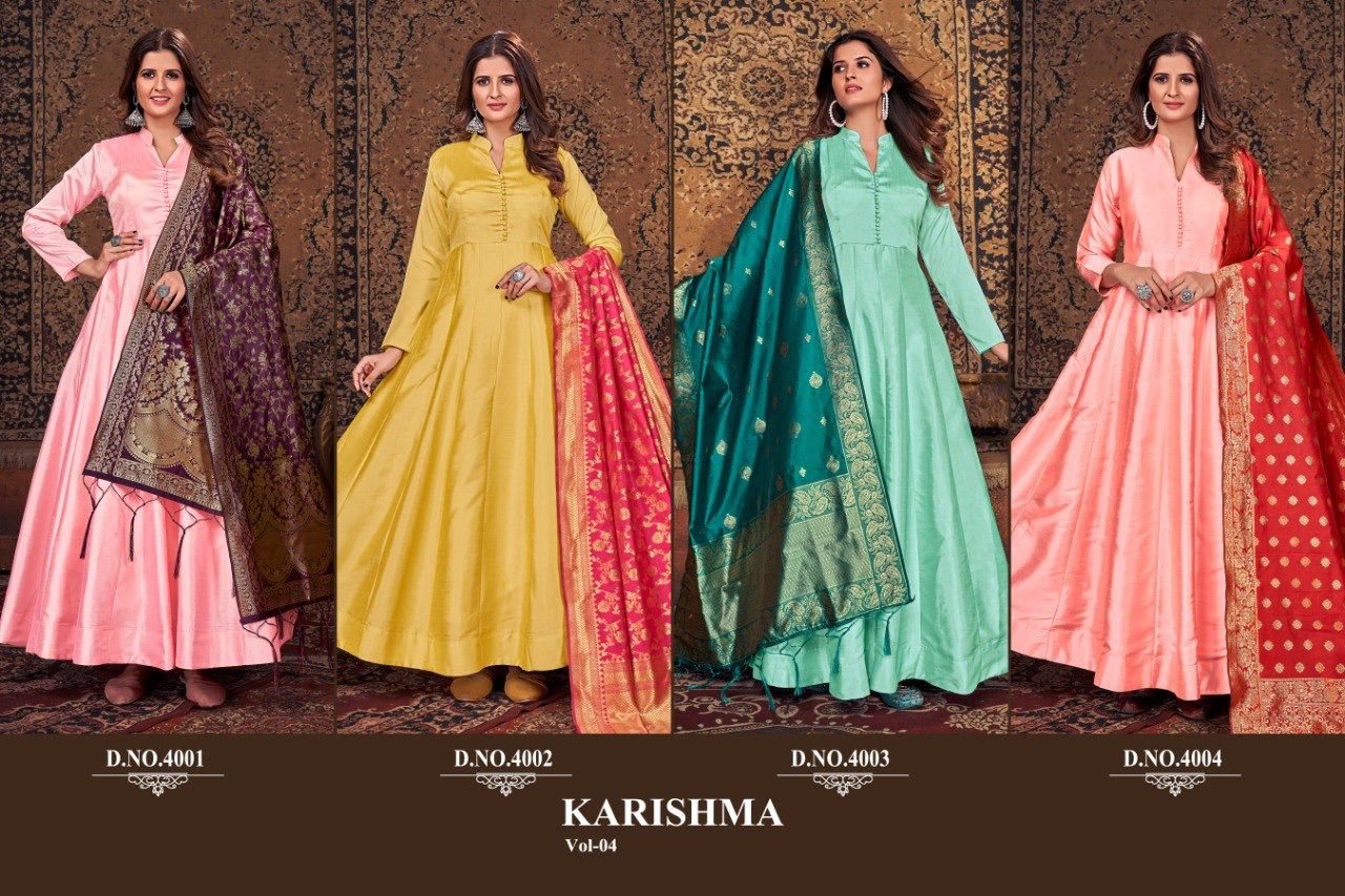 dani fashion krishma vol 4 silk graceful look top bottom with dupatta catalog