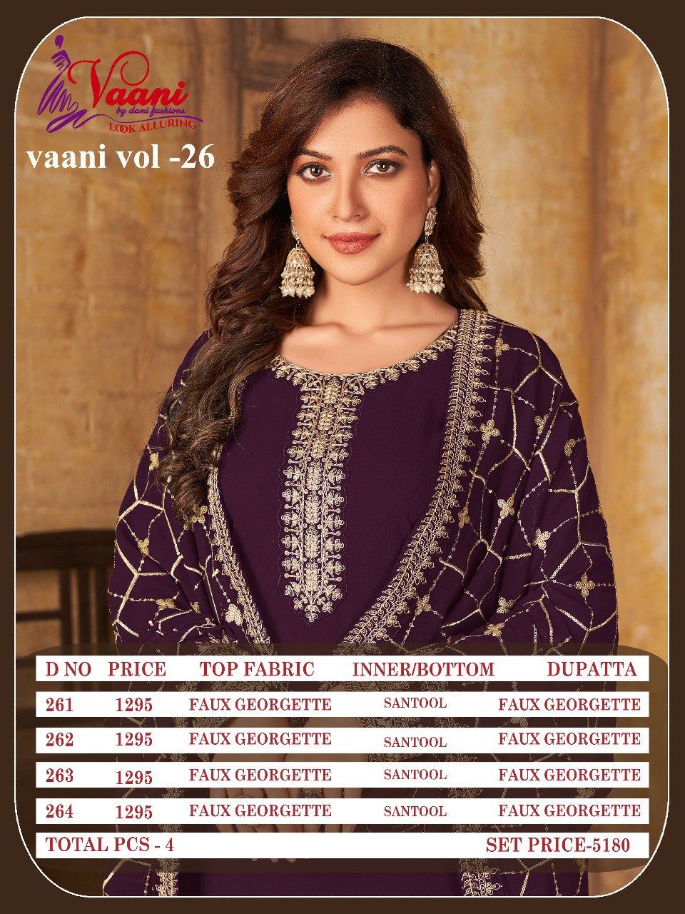 dani vaani vol 26 georgette attractive look salwar suit catalog