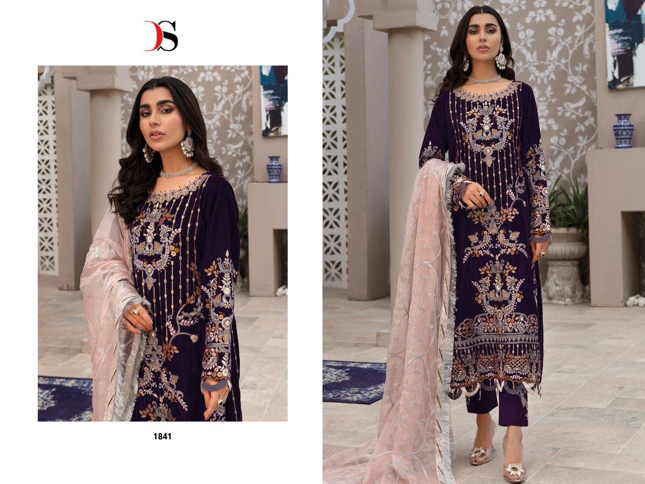 deepsy suit baroque velvet 2 velvet graceful look salwar suit catalog