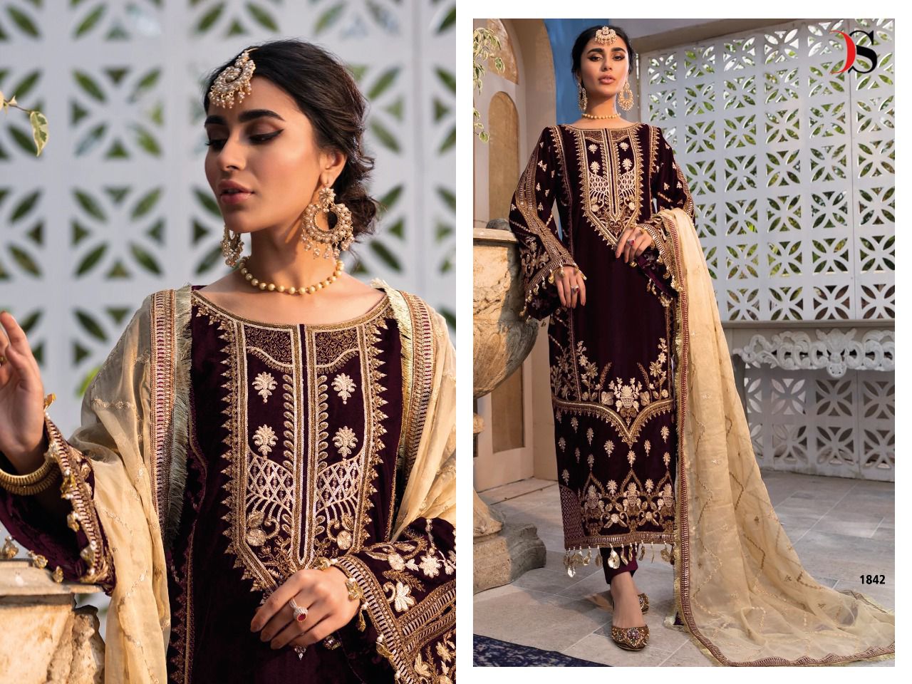 deepsy suit baroque velvet 2 velvet graceful look salwar suit catalog