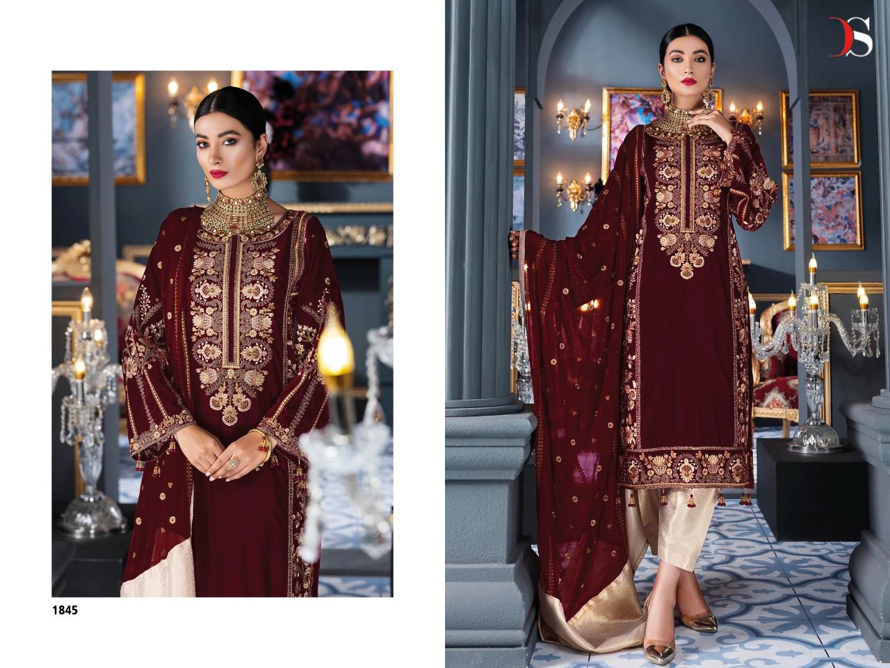 deepsy suit baroque velvet 2 velvet graceful look salwar suit catalog