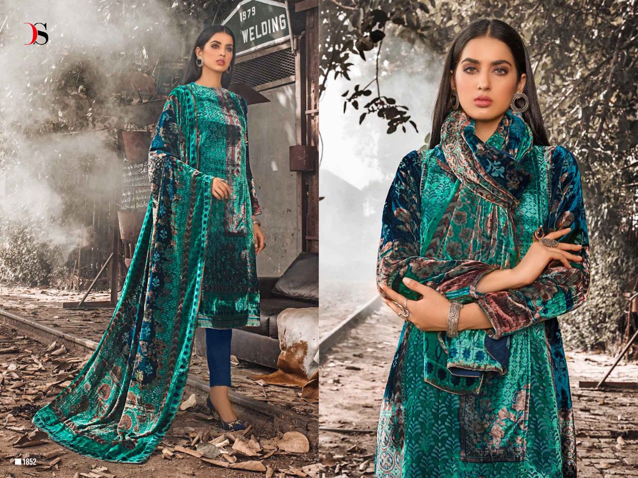 deepsy suit shine of winter velvet new and modern style salwar suit catalog