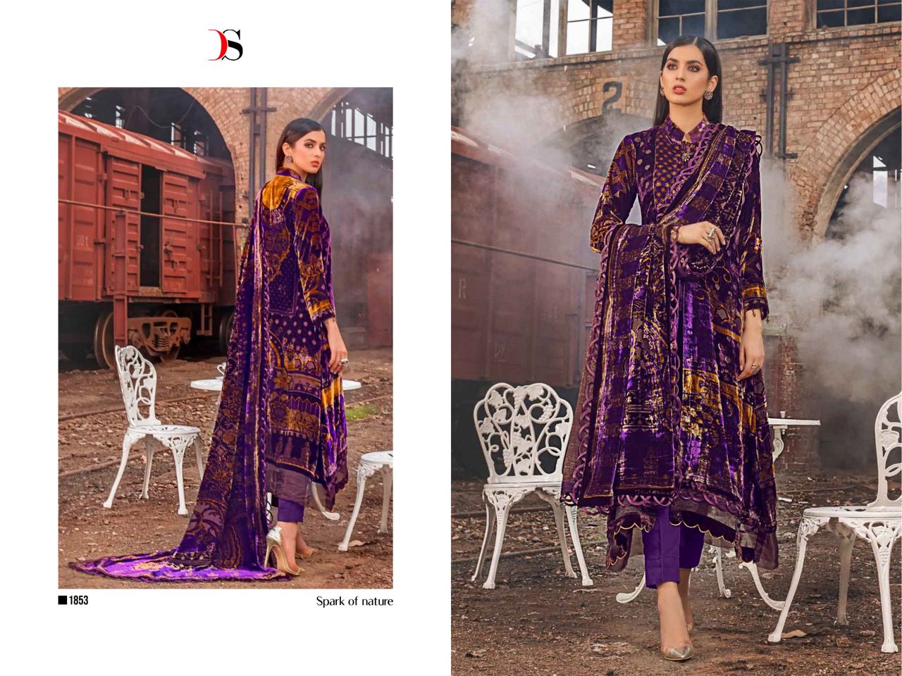 deepsy suit shine of winter velvet new and modern style salwar suit catalog